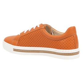 WASAK Zapatos mujer sneakers piel 0675W naranja 1