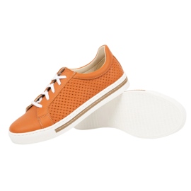 WASAK Zapatos mujer sneakers piel 0675W naranja 3