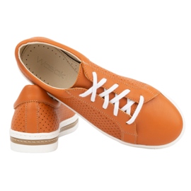 WASAK Zapatos mujer sneakers piel 0675W naranja 4