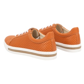WASAK Zapatos mujer sneakers piel 0675W naranja 5