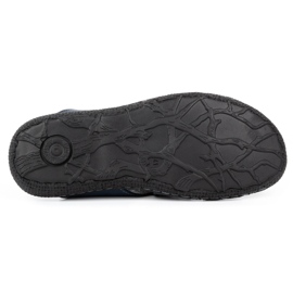 Kampol Babuchas hombre piel 201/N nubuck azul marino 5