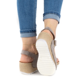 WASAK Sandalias mujer piel cómodas 0474W gris 2