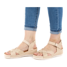 WASAK Sandalias mujer piel cómodas 0473W beige 4