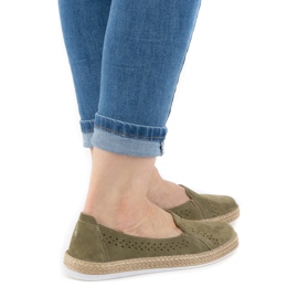 WASAK Zapatos mujer piel alpargatas 0646W verde 1