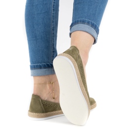 WASAK Zapatos mujer piel alpargatas 0646W verde 2