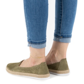WASAK Zapatos mujer piel alpargatas 0646W verde 3