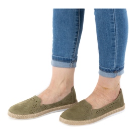 WASAK Zapatos mujer piel alpargatas 0646W verde 4