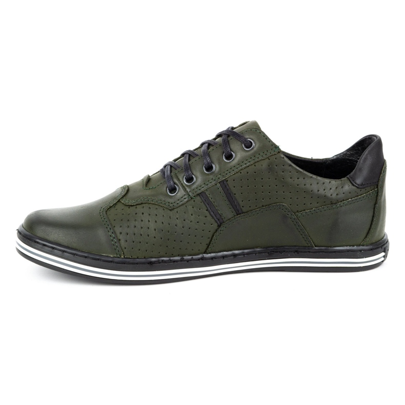 Polbut Zapatos casual hombre piel 1801p verde 1