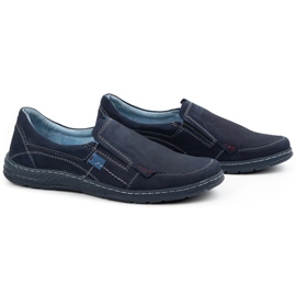 Olivier Mocasines hombre piel 943MA azul marino 2