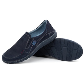 Olivier Mocasines hombre piel 943MA azul marino 3