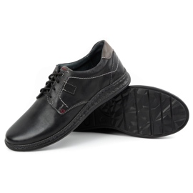 Olivier Zapatos casual hombre piel 930MA negro 3