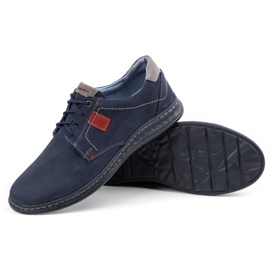 Olivier Zapatos casual hombre piel 930MA azul marino 3
