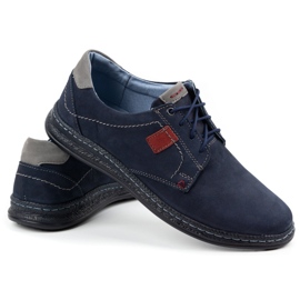 Olivier Zapatos casual hombre piel 930MA azul marino 4