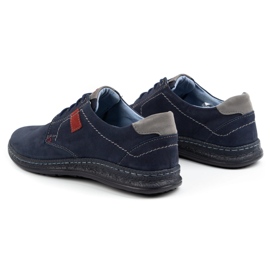 Olivier Zapatos casual hombre piel 930MA azul marino 5