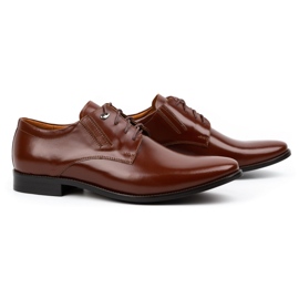 Olivier Zapatos de vestir hombre piel 480 charol marron marrón 2