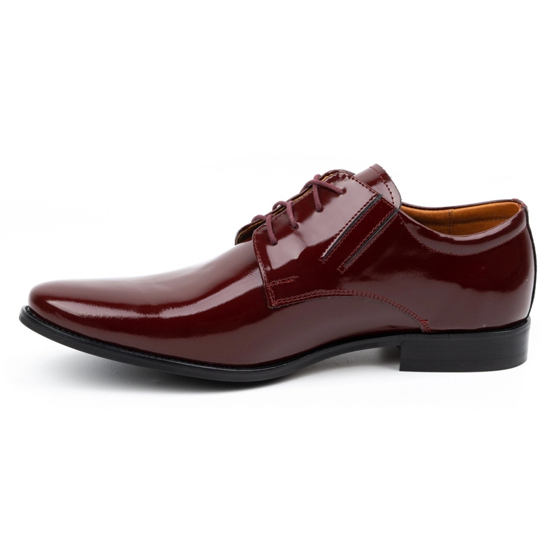 Olivier Zapatos de vestir hombre piel charol 480 cereza rojo 1