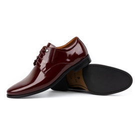 Olivier Zapatos de vestir hombre piel charol 480 cereza rojo 3