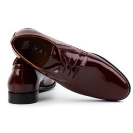 Olivier Zapatos de vestir hombre piel charol 480 cereza rojo 4