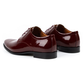 Olivier Zapatos de vestir hombre piel charol 480 cereza rojo 5
