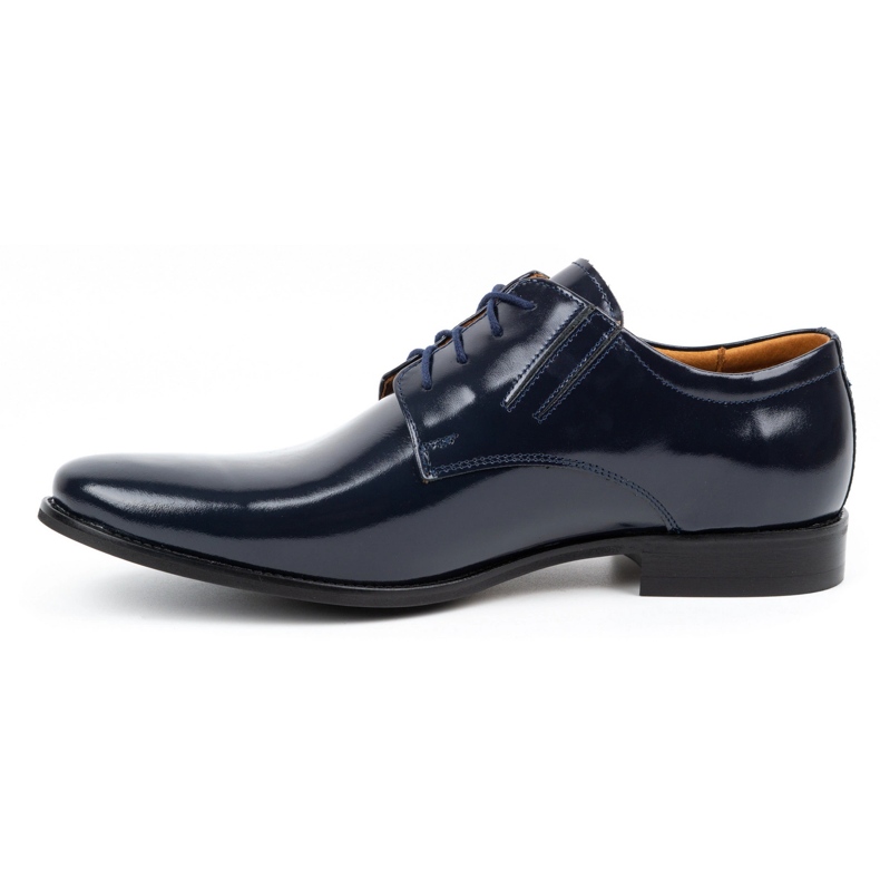 Olivier Zapatos de vestir hombre piel charol 480 azul marino 1