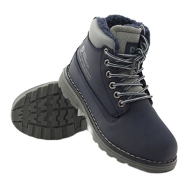 DK Botas de montaña de invierno con cremallera 75009 azul marino gris 3