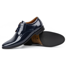 Olivier Zapatos de vestir hombre piel charol 480 azul marino 3
