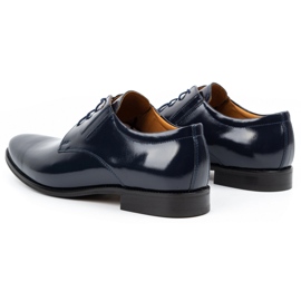Olivier Zapatos de vestir hombre piel charol 480 azul marino 5