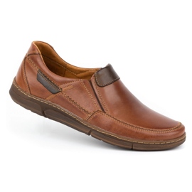 Olivier Zapato slip-on de hombre en piel 62K marrón 3