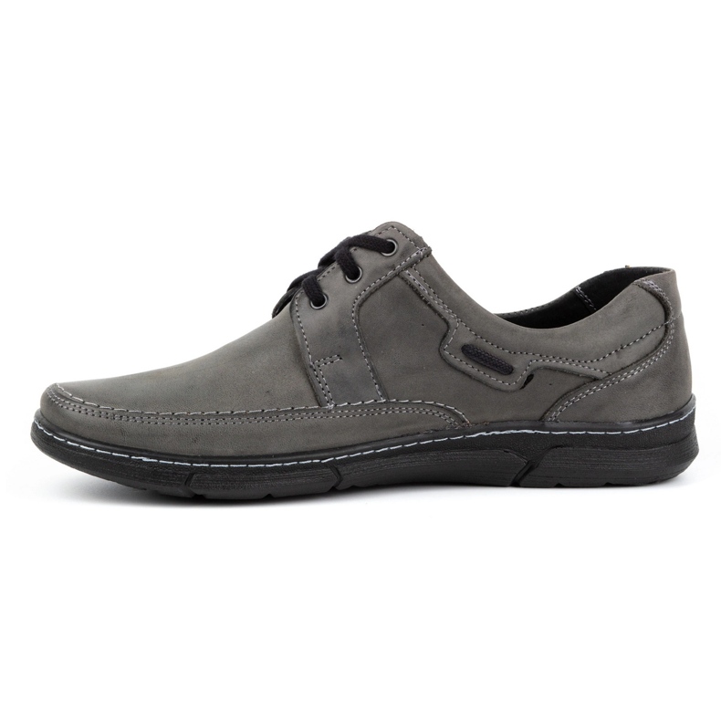Olivier Zapatos hombre piel cordones 60K gris 1
