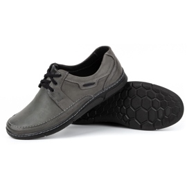 Olivier Zapatos hombre piel cordones 60K gris 4