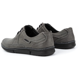 Olivier Zapatos hombre piel cordones 60K gris 6