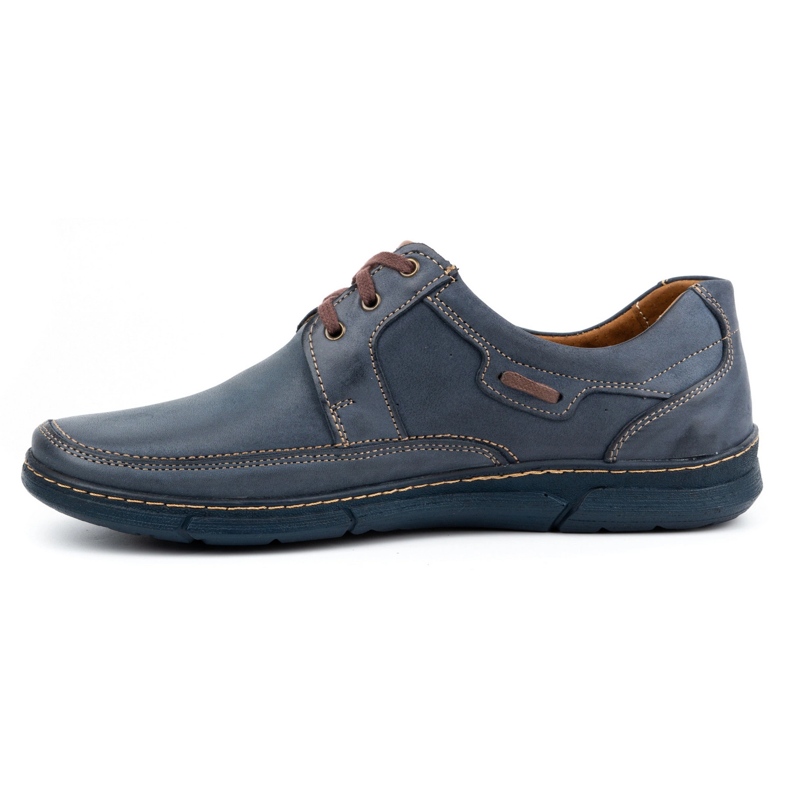 Olivier Zapatos hombre piel cordones 60K azul marino 1