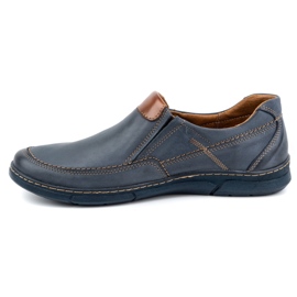 Olivier Zapato slip-on hombre piel 62K azul marino 1