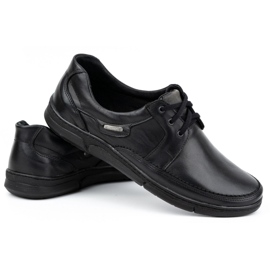 Olivier Zapatos de hombre con cordones en piel 60K negro 5