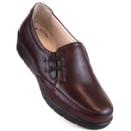 Zapatos mujer cómodos piel con elástico T.Sokolski J304 rojo 1