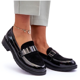 Mocasín Lacado Con Decoración Negro S.Barski HY317 9