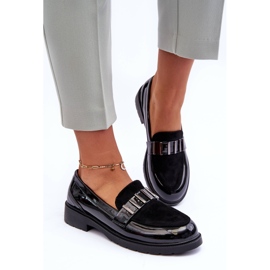 Mocasín Lacado Con Decoración Negro S.Barski HY317 7