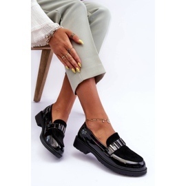 Mocasín Lacado Con Decoración Negro S.Barski HY317 2
