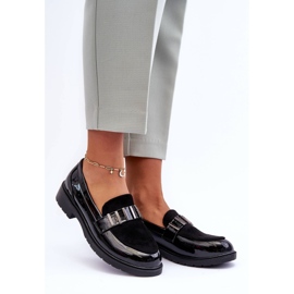 Mocasín Lacado Con Decoración Negro S.Barski HY317 4