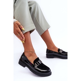Mocasín Lacado Con Decoración Negro S.Barski HY317 3