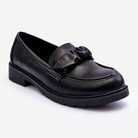Mocasines Piel Tacón Bajo Negro S.Barski HY335 1