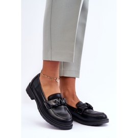 Mocasines Piel Tacón Bajo Negro S.Barski HY335 2