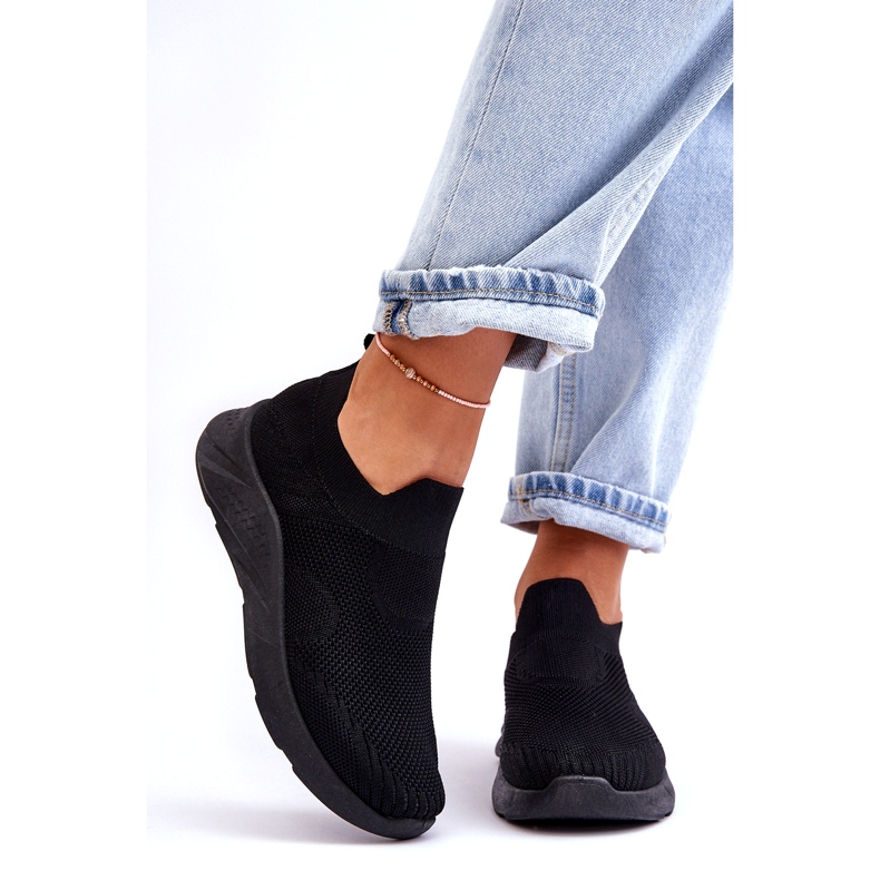 Zapatillas Deportivas Sin Cordones De Mujer Negras Claris negro 7