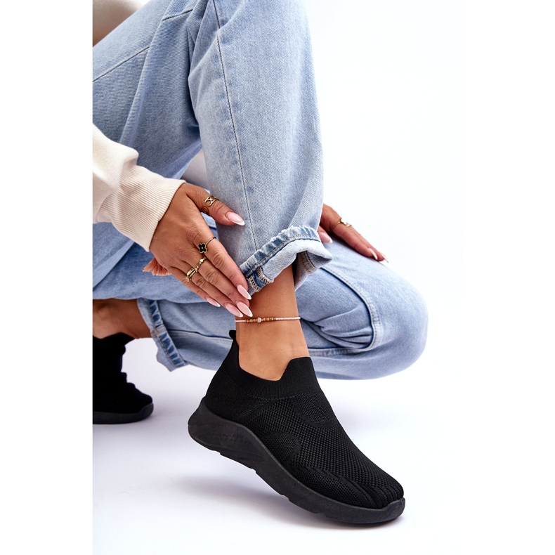 Zapatillas Deportivas Sin Cordones De Mujer Negras Claris negro 3