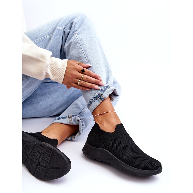 Zapatillas Deportivas Sin Cordones De Mujer Negras Claris negro 4