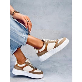 Deportivas mujer Brewer Kaki Panda beige 3