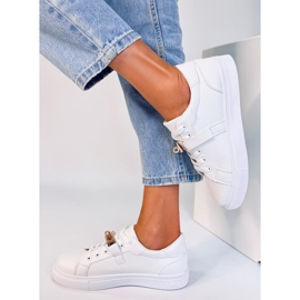 Deportivas de mujer con hebilla Graff Gold blanco 3