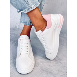 Zapatillas cuña Maes Pink blanco 1