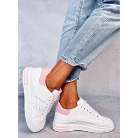 Zapatillas cuña Maes Pink blanco 2
