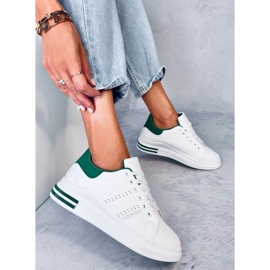 Zapatillas cuña Maes Green blanco 4